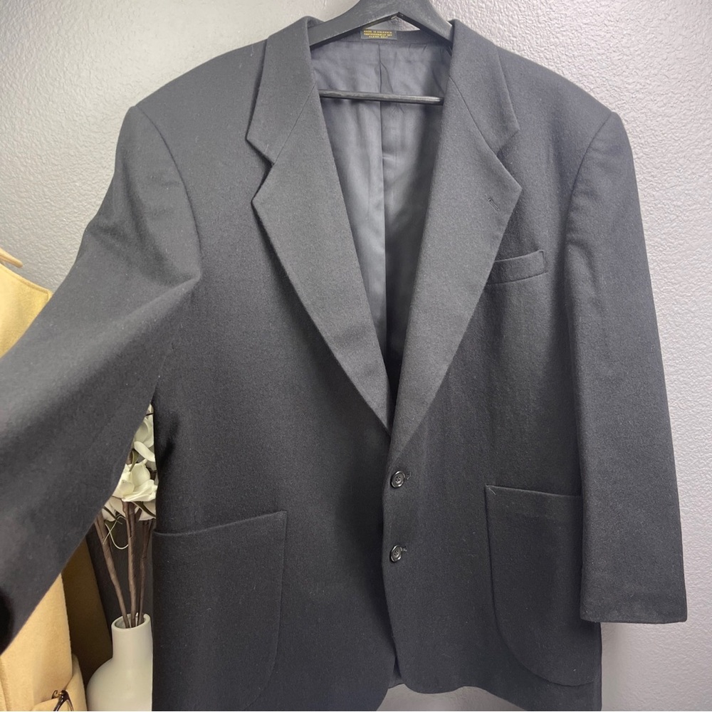 Oscar de la renta studio wool suit coat black men - Picture 3 of 12